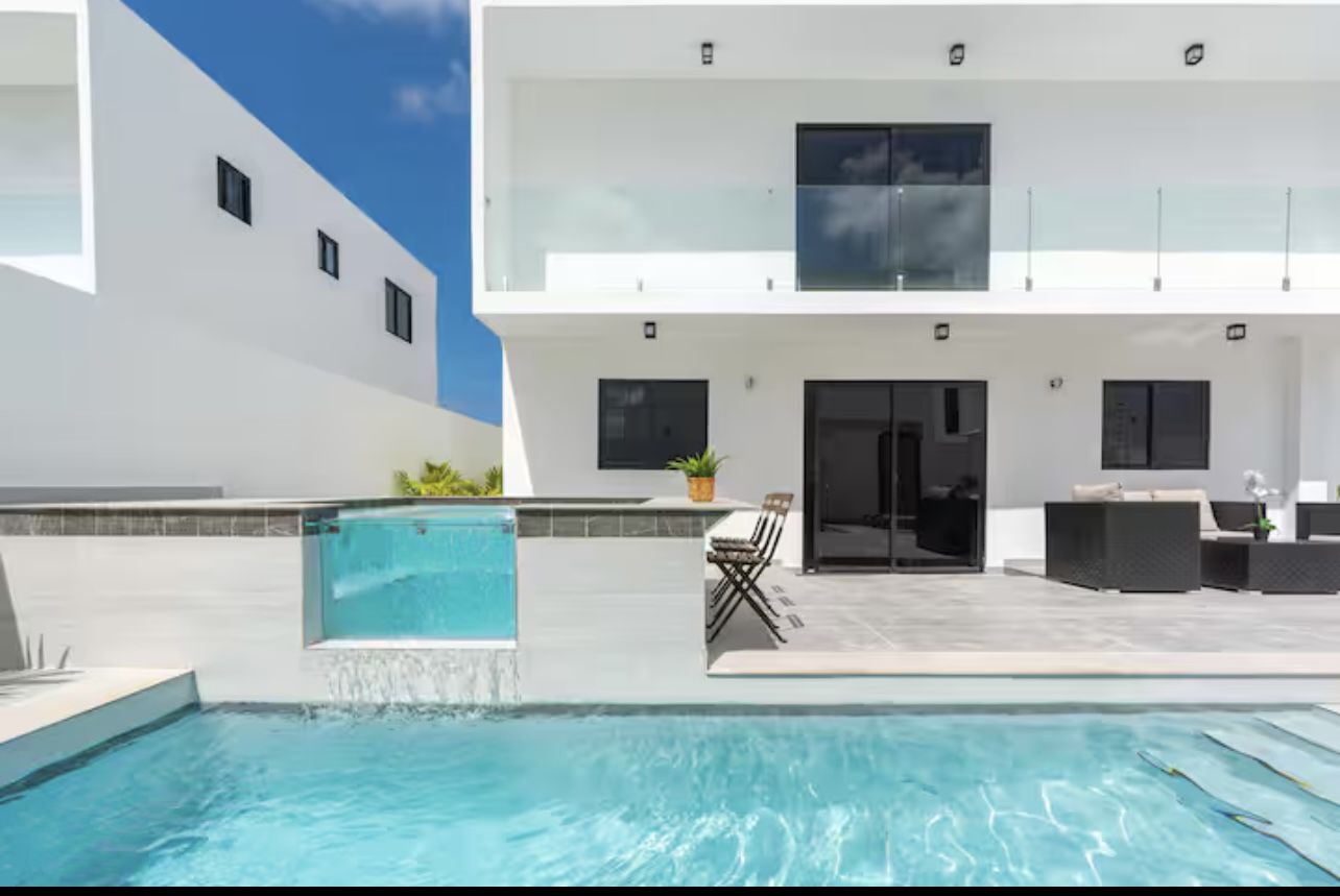 Pool and terrace at Airbnb 2, near Downtown Punta Cana